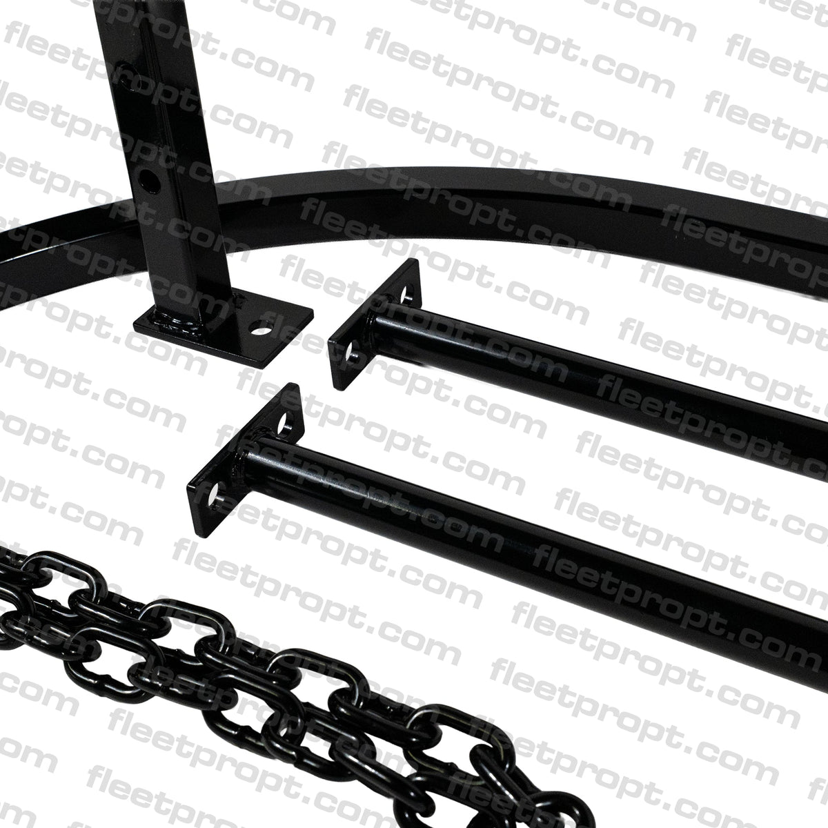 Truck Single Spare Tire Carrier Rack – Frame - Mounted Behind Cab Tire Holder with Bolt Kit F-23233 - FleetPro - FLEETPRO PARTS & TIRES