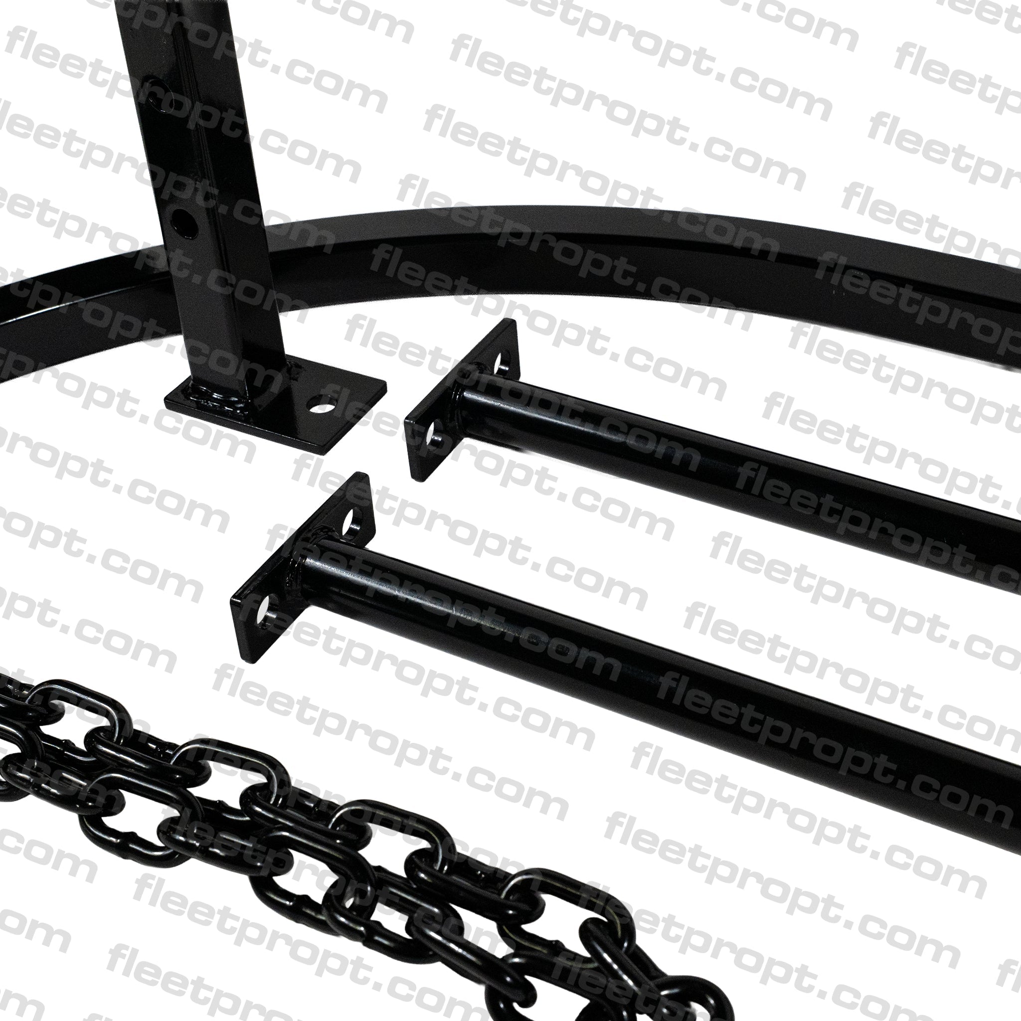 Truck Single Spare Tire Carrier Rack – Frame - Mounted Behind Cab Tire Holder with Bolt Kit F-23233 - FleetPro - FLEETPRO PARTS & TIRES