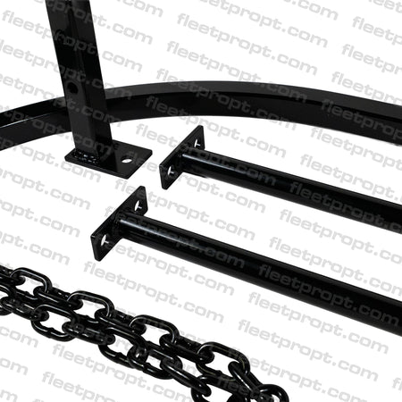 Truck Single Spare Tire Carrier Rack – Frame - Mounted Behind Cab Tire Holder with Bolt Kit F-23233 - FleetPro - FLEETPRO PARTS & TIRES
