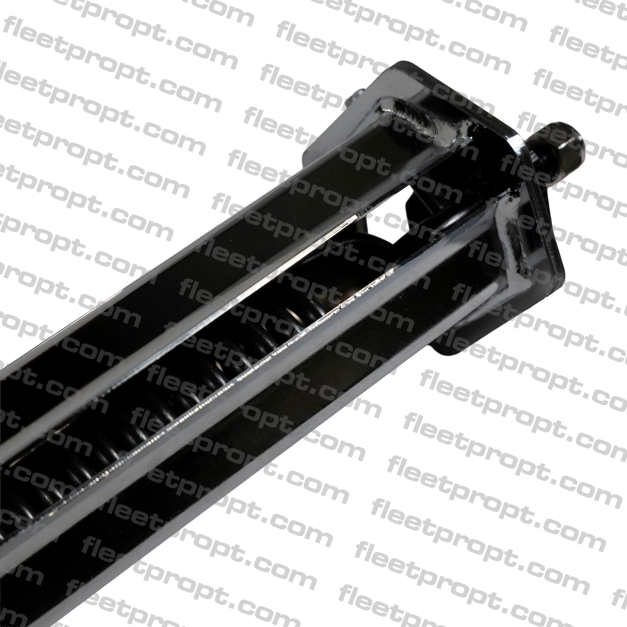 30" Black Spring - Loaded Mud Flap Hangers – Straight Heavy - Duty Universal Pair – 1 1/8" Bolt Spacing F-237 - FleetPro - FLEETPRO PARTS & TIRES