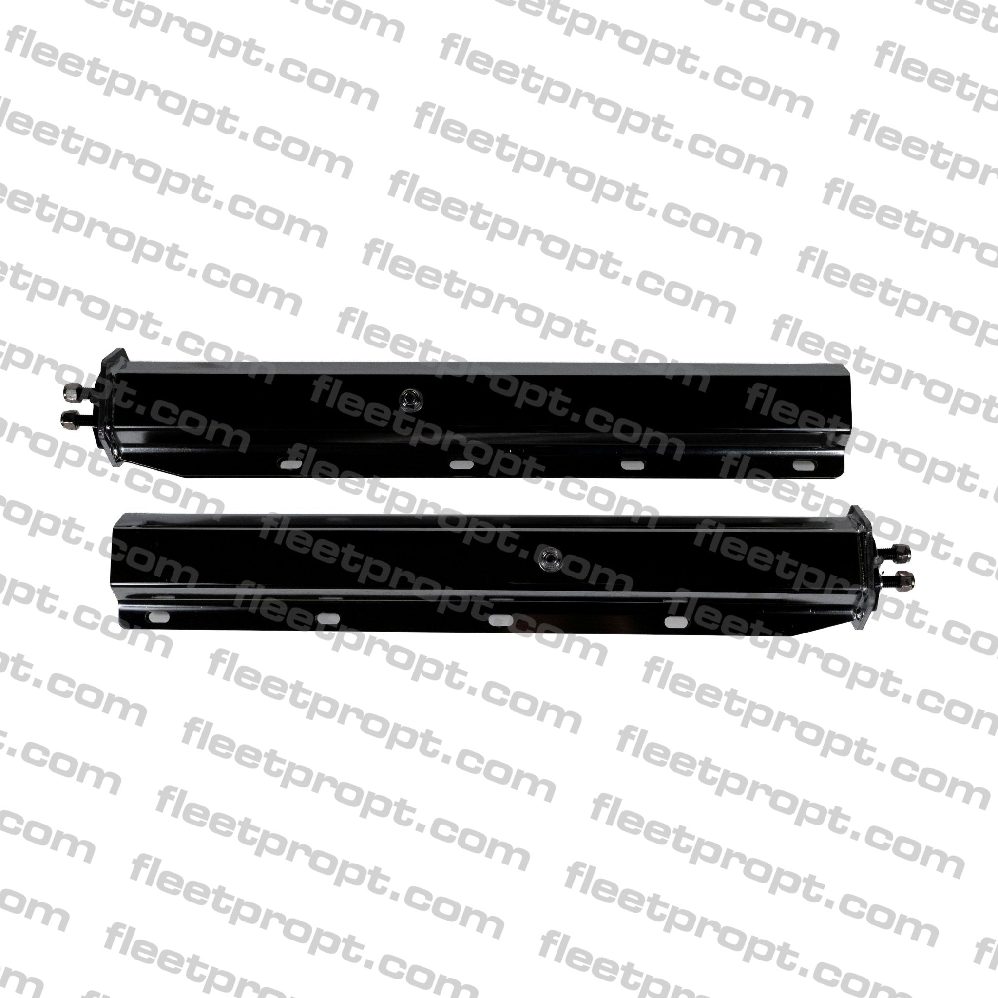 30" Black Spring - Loaded Mud Flap Hangers – Straight Heavy - Duty Universal Pair – 1 1/8" Bolt Spacing F-237 - FleetPro - FLEETPRO PARTS & TIRES