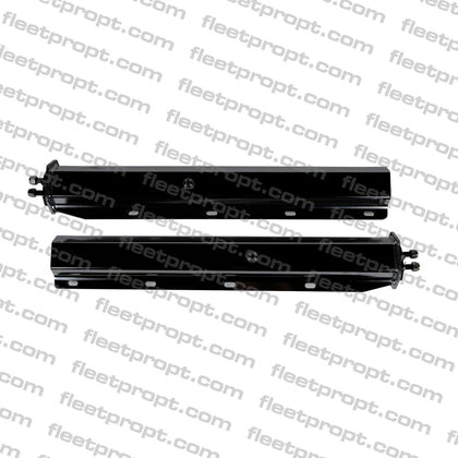 30" Black Spring - Loaded Mud Flap Hangers – Straight Heavy - Duty Universal Pair – 1 1/8" Bolt Spacing F-237 - FleetPro - FLEETPRO PARTS & TIRES