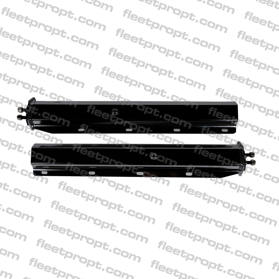 30" Black Spring - Loaded Mud Flap Hangers – Straight Heavy - Duty Universal Pair – 1 1/8" Bolt Spacing F-237 - FleetPro - FLEETPRO PARTS & TIRES