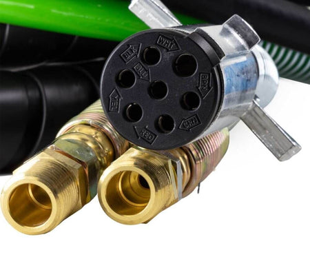 3 - in - 1 Semi Truck Air Line & ABS Power Kit 12ft – Heavy - Duty Rubber Hose Assembly F-2411 - FleetPro - FLEETPRO PARTS & TIRES