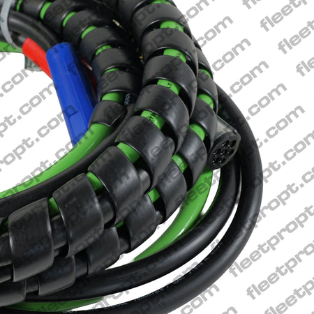 3 - in - 1 Semi Truck Air Line & ABS Power Kit 15ft – Heavy - Duty Rubber Hose Assembly F-2412 - FleetPro - FLEETPRO PARTS & TIRES