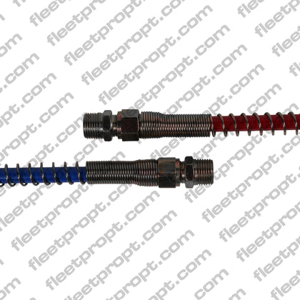 Coiled Air Brake Hose Set 15ft – Red & Blue Long Tail 40" Trailer Leads F-245 - FleetPro - FLEETPRO PARTS & TIRES