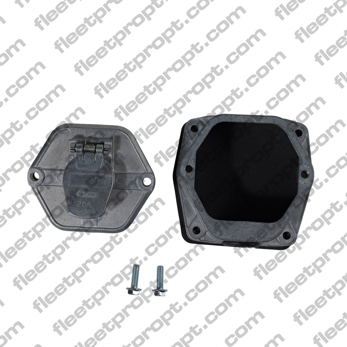 7 - Way Metal Electrical Socket with Solid Pins – Truck & Trailer Connector – Replaces Phillips 60 - 2526UT F-248 - FleetPro - FLEETPRO PARTS & TIRES