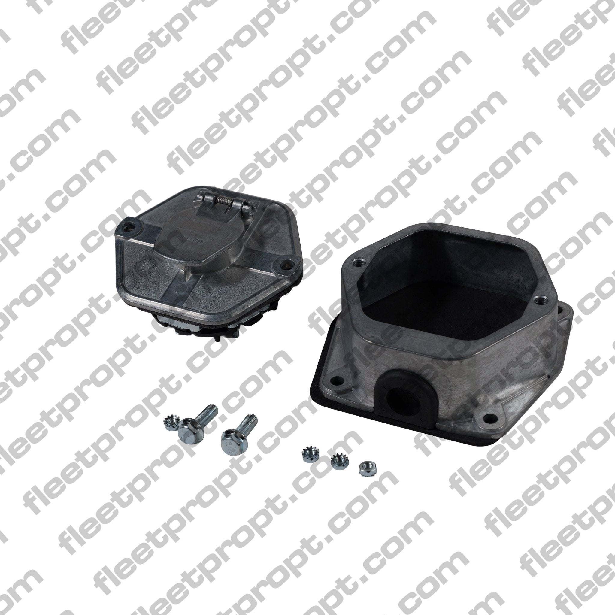 7 - Way Metal Electrical Socket with Solid Pins – Truck & Trailer Connector – Replaces Phillips 60 - 2526UT F-248 - FleetPro - FLEETPRO PARTS & TIRES