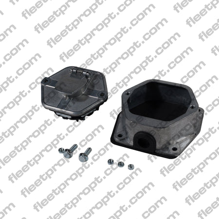 7 - Way Metal Electrical Socket with Solid Pins – Truck & Trailer Connector – Replaces Phillips 60 - 2526UT F-248 - FleetPro - FLEETPRO PARTS & TIRES