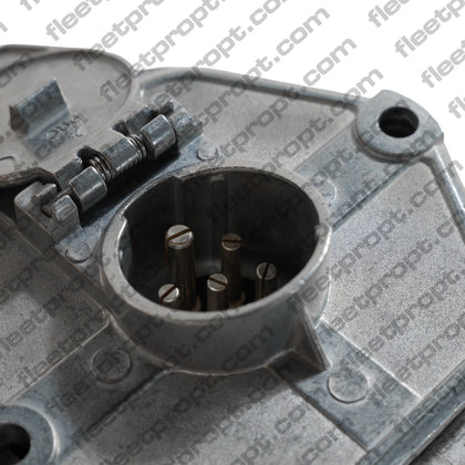 7 - Way Metal Electrical Socket with Solid Pins – Truck & Trailer Connector – Replaces Phillips 60 - 2526UT F-248 - FleetPro - FLEETPRO PARTS & TIRES