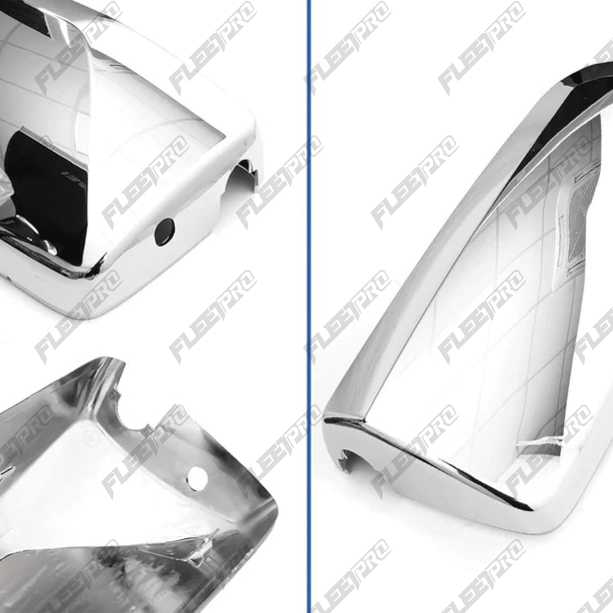 Volvo VNL Door Mirror Cover Replacement - 2004 - 2025 Driver Chrome - 23836105 F-2525-L - FleetPro - FLEETPRO PARTS & TIRES