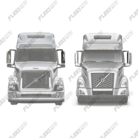 Volvo VNL Door Mirror Cover Replacement - 2004 - 2025 Driver Chrome - 23836105 F-2525-L - FleetPro - FLEETPRO PARTS & TIRES