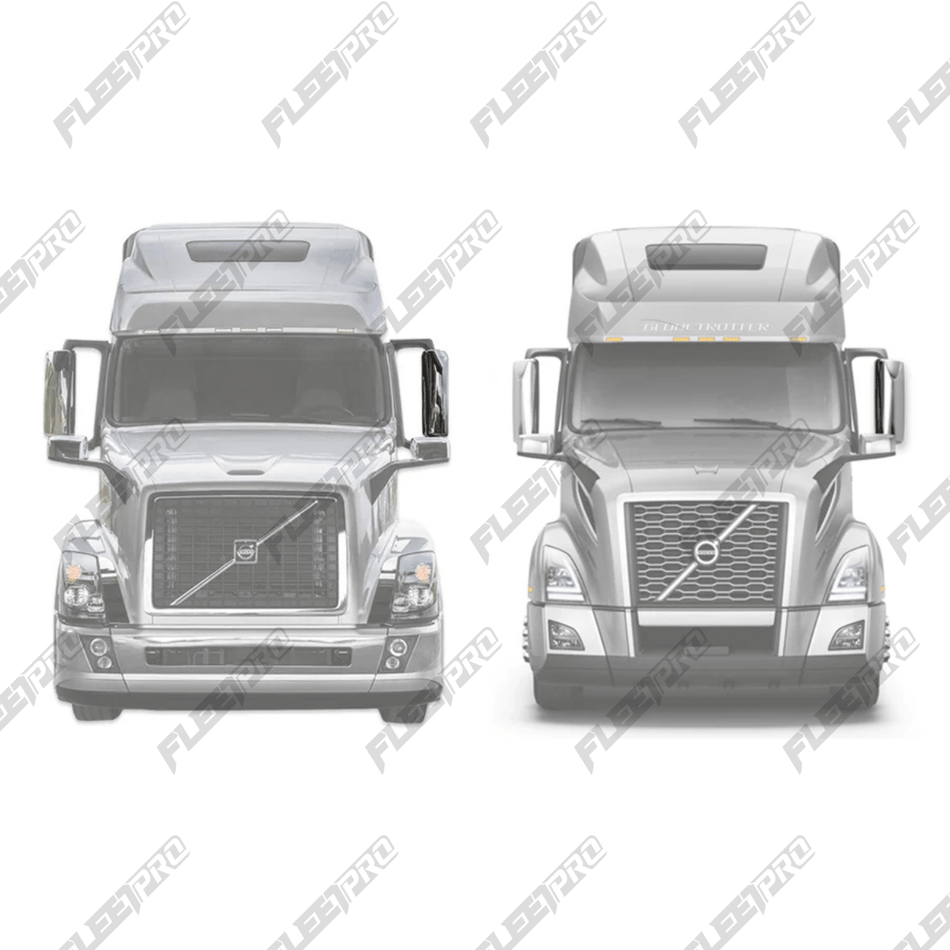 Volvo VNL Door Mirror Cover Replacement - 2004 - 2025 Driver Chrome - 23836105 F-2525-L - FleetPro - FLEETPRO PARTS & TIRES