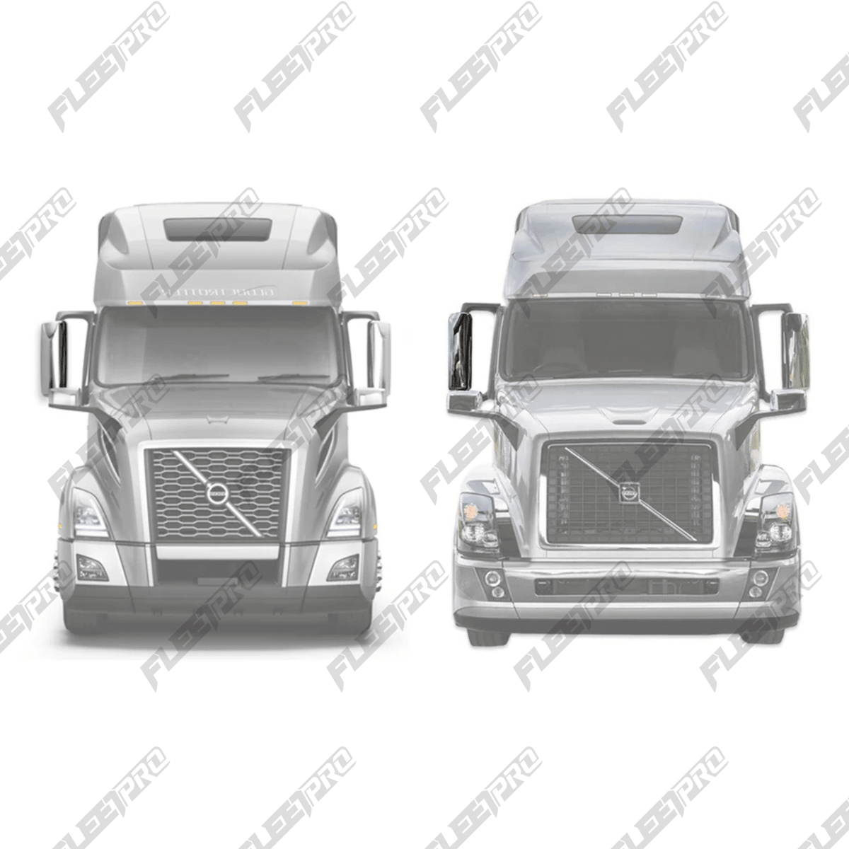 Volvo VNL Door Mirror Cover Replacement - 2004 - 2025 Passenger Chrome - 23836104 F-2525-R - FleetPro - FLEETPRO PARTS & TIRES
