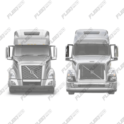 Volvo VNL Door Mirror Cover Replacement - 2004 - 2025 Passenger Chrome - 23836104 F-2525-R - FleetPro - FLEETPRO PARTS & TIRES