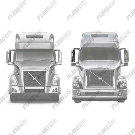 Volvo VNL Door Mirror Cover Replacement - 2004 - 2025 Passenger Chrome - 23836104 F-2525-R - FleetPro - FLEETPRO PARTS & TIRES