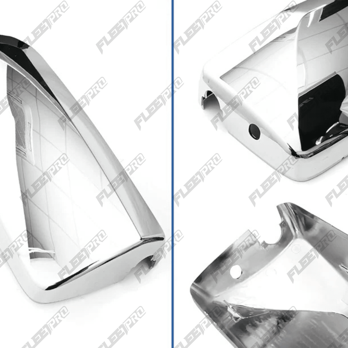 Volvo VNL Door Mirror Cover Replacement - 2004 - 2025 Passenger Chrome - 23836104 F-2525-R - FleetPro - FLEETPRO PARTS & TIRES