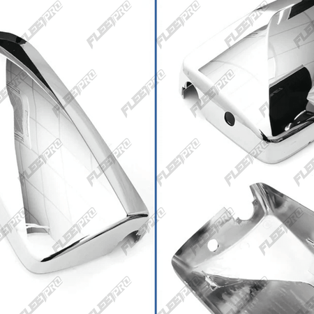 Volvo VNL Door Mirror Cover Replacement - 2004 - 2025 Passenger Chrome - 23836104 F-2525-R - FleetPro - FLEETPRO PARTS & TIRES