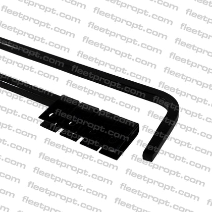 30" Black Steel Mud Flap Holders – Straight Square Universal Pair – OEM BTS A25RL 562.312HD F-267 - FleetPro - FLEETPRO PARTS & TIRES