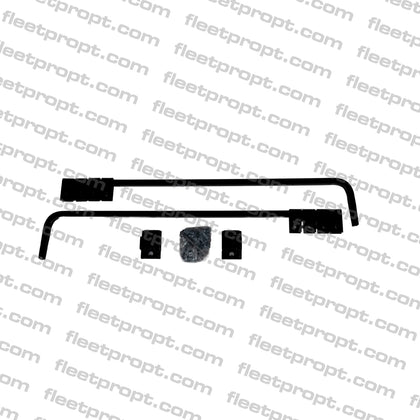 30" Black Steel Mud Flap Holders – Straight Square Universal Pair – OEM BTS A25RL 562.312HD F-267 - FleetPro - FLEETPRO PARTS & TIRES