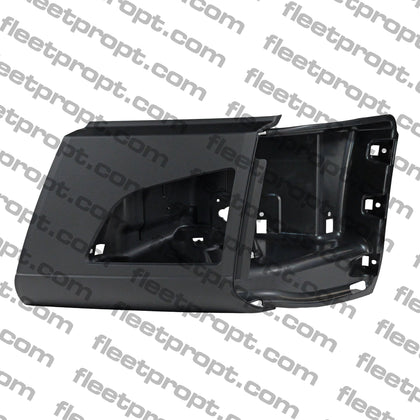 LH Corner Bumper Volvo VNL Black with Fog Light Hole – 2018 - 2025 (Gen 3) OEM Replacement 82750068 F-3424A-L - FleetPro - FLEETPRO PARTS & TIRES