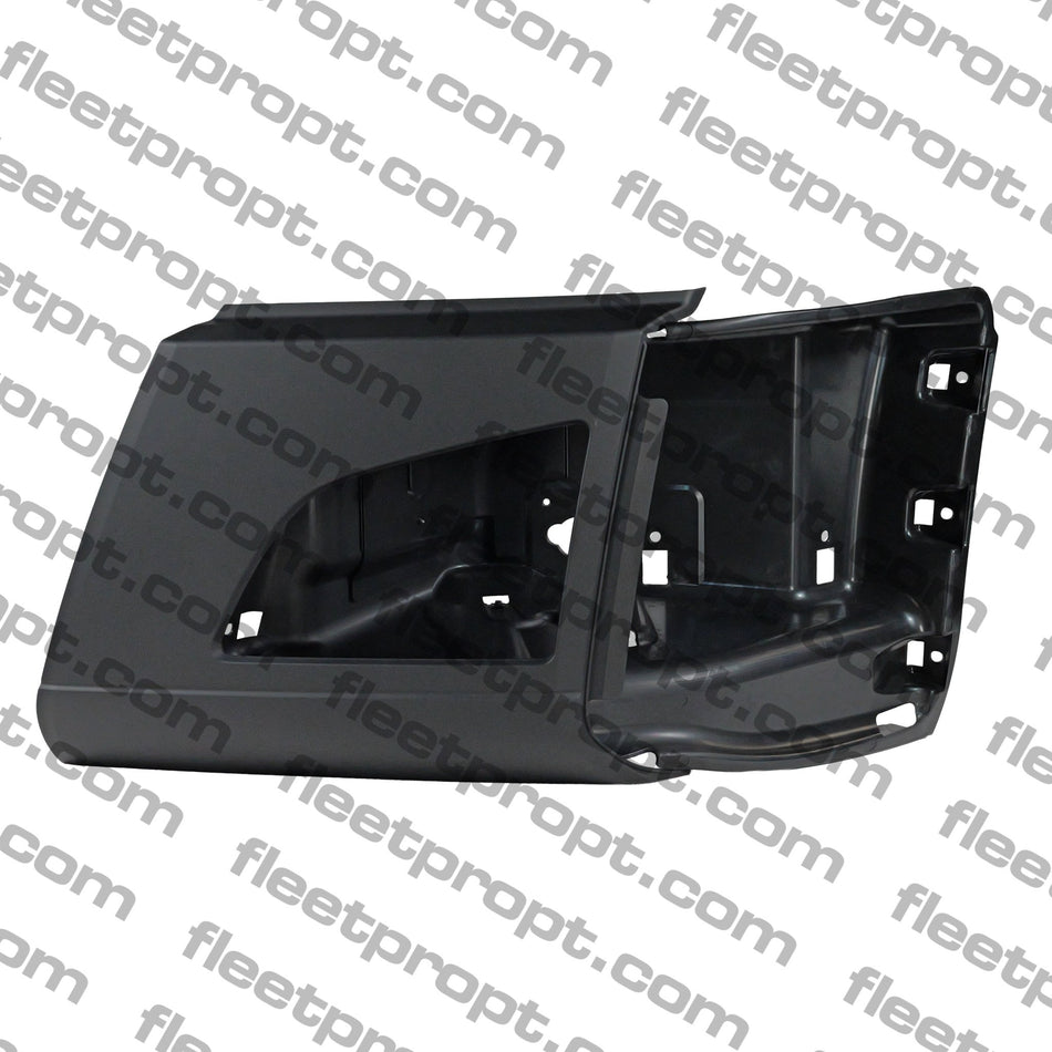 LH Corner Bumper Volvo VNL Black with Fog Light Hole – 2018 - 2025 (Gen 3) OEM Replacement 82750068 F-3424A-L - FleetPro - FLEETPRO PARTS & TIRES