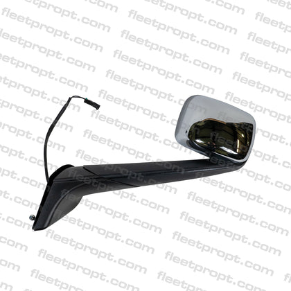 Cascadia Hood Mirror (2018–2026) – Driver Side Chrome Cover – Heated – Replaces A22 - 77791 - 010 F-360124-LS32 - FleetPro - FLEETPRO PARTS & TIRES
