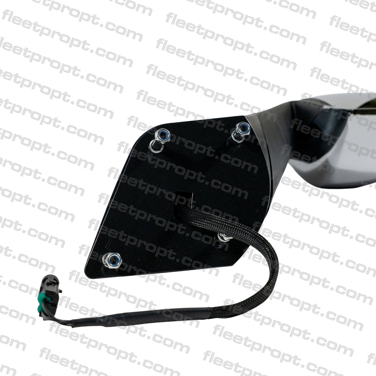 Cascadia Hood Mirror (2018–2026) – Driver Side Chrome Cover – Heated – Replaces A22 - 77791 - 010 F-360124-LS32 - FleetPro - FLEETPRO PARTS & TIRES