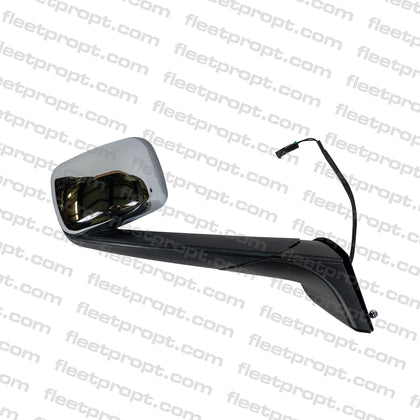 Cascadia Hood Mirror (2018–2026) – Passenger Side Chrome Cover – Heated – Replaces A22 - 77791 - 011 F-360124-RS32 - FleetPro - FLEETPRO PARTS & TIRES