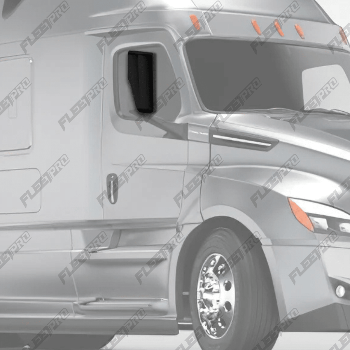 Cascadia Mirror Cover (2018–2026) – Passenger Side Black – Replaces 22 - 78606 - 501 F-36123-RS32 - FleetPro - FLEETPRO PARTS & TIRES