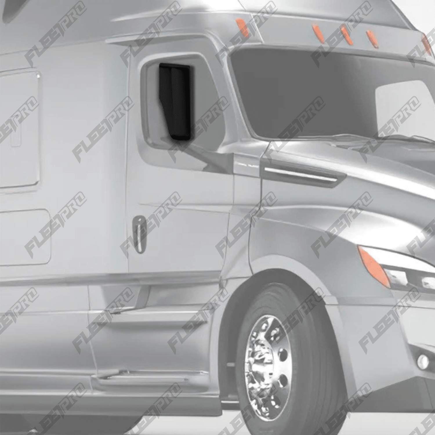 Cascadia Mirror Cover (2018–2026) – Passenger Side Black – Replaces 22 - 78606 - 501 F-36123-RS32 - FleetPro - FLEETPRO PARTS & TIRES