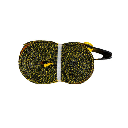 Winch Strap (4" x 40') with Flat Hook – Heavy - Duty Yellow Cargo Tie - Down – 5,400 lb WLL FL006 - FleetPro - FLEETPRO PARTS & TIRES