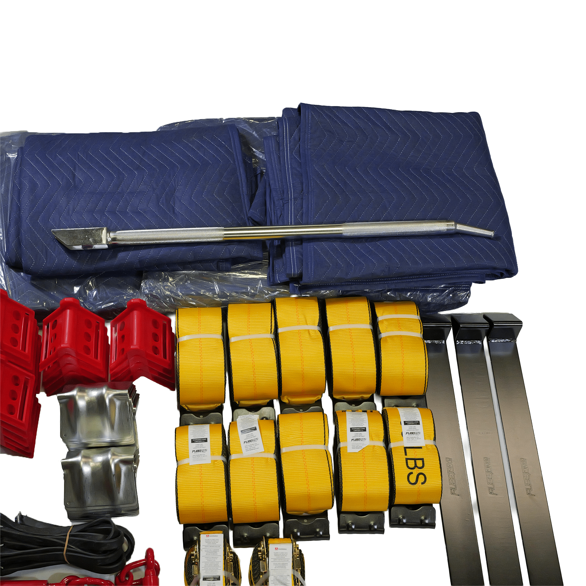 Flatbed Step Deck Economy Set – Essential Cargo Securement & Tarping Kit Flatbed-Economy - FleetPro - FLEETPRO PARTS & TIRES
