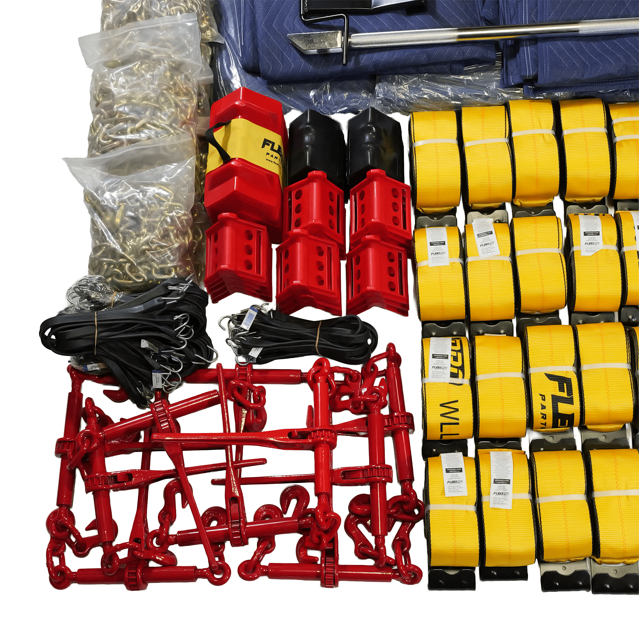 Flatbed Premium Set – Ultimate Cargo Securement & Tarping Kit Flatbed-Premium - FleetPro - FLEETPRO PARTS & TIRES