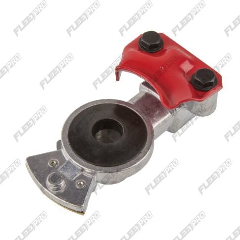 Red Emergency Brake Gladhand - Straight Mount (1/2" Female Pipe Thread) FP-11451 - FleetPro - FLEETPRO PARTS & TIRES