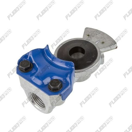 Blue Service Brake Gladhand - Straight Mount (1/2" Female Pipe Thread) FP-11452 - FleetPro - FLEETPRO PARTS & TIRES
