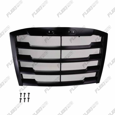 2018 - 2025 Freightliner Cascadia Black Grille (Premium) with Steel Bug Screen - Replaces A17 - 20832 - 014 FP-128-0023 - FleetPro - FLEETPRO PARTS & TIRES