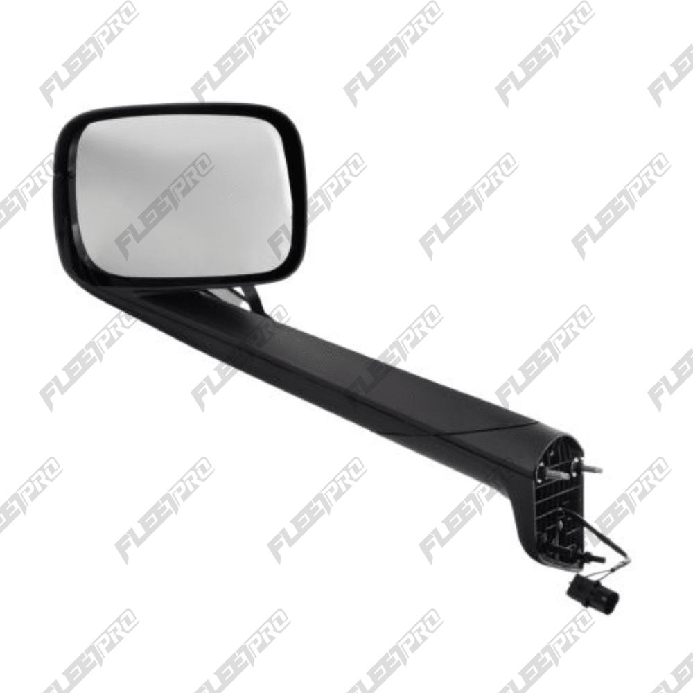Cascadia Black Left Hood Mirror - Premium Driver Side (2018 - 2026) - Replaces A22 - 73566 - 000 FP-18-8142 - FleetPro - FLEETPRO PARTS & TIRES