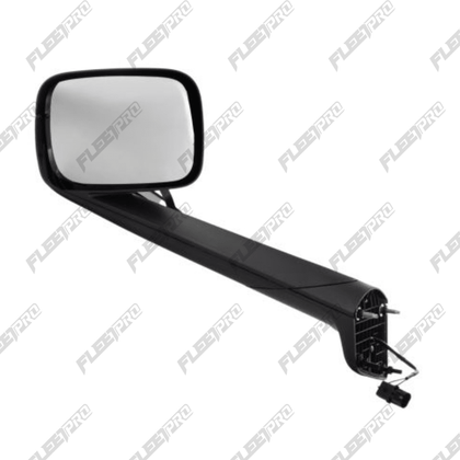 Cascadia Black Left Hood Mirror - Premium Driver Side (2018 - 2026) - Replaces A22 - 73566 - 000 FP-18-8142 - FleetPro - FLEETPRO PARTS & TIRES