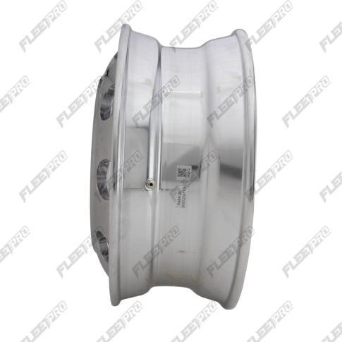 Polished Aluminum 22.5 Truck Wheel - 22.5" x 8.25" Hub Pilot - High Mirror Finish FP-88367X - FleetPro - FLEETPRO PARTS & TIRES