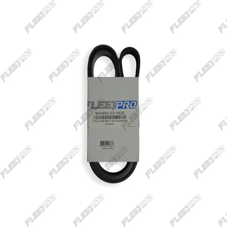 Accessory Drive Belt 8-Rib 63 in - Volvo D13 / Mack MP8 Serpentine - Gates K080630 8PK1600 FP-900-03-1826 FP-900-03-1826 - FleetPro - FLEETPRO PARTS & TIRES