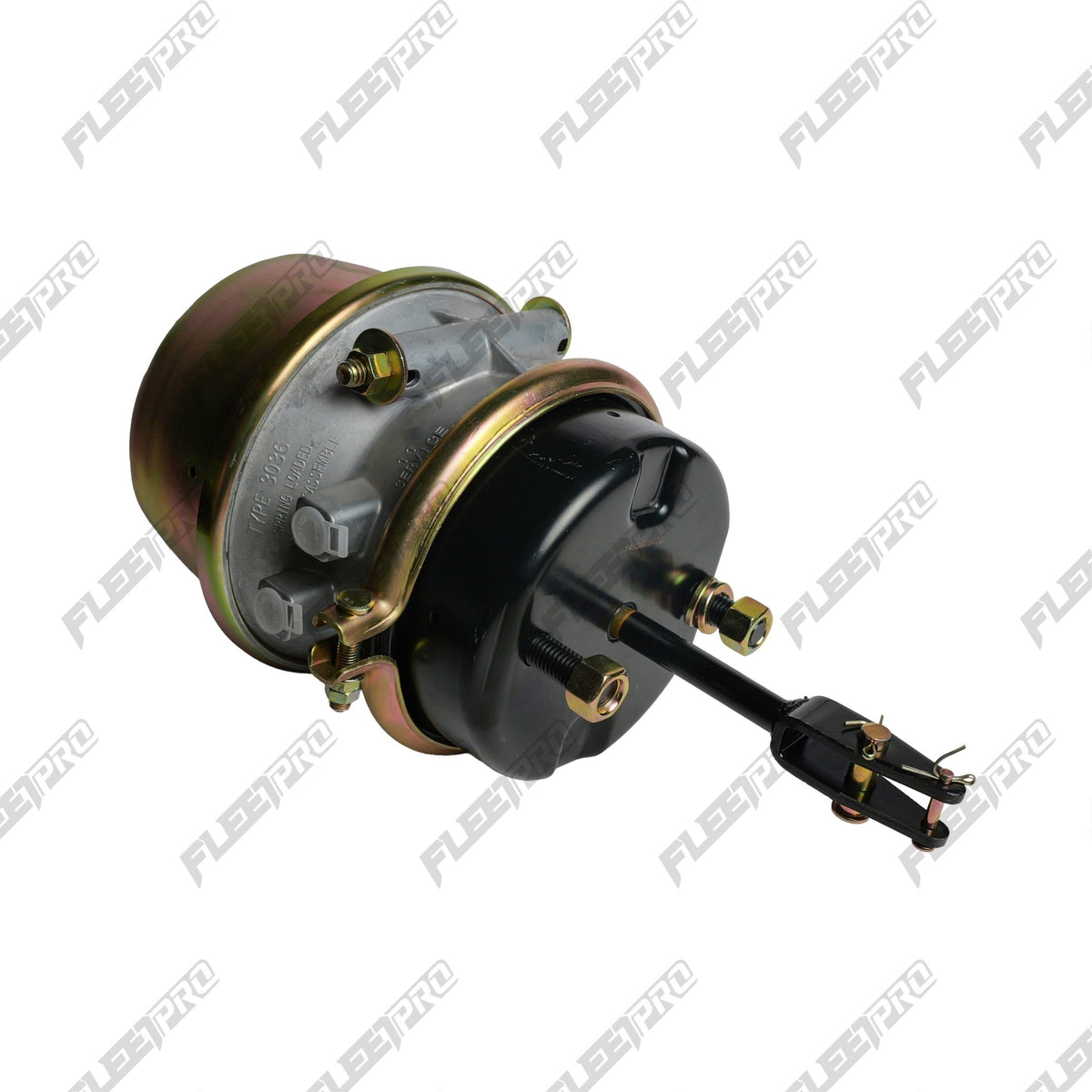 Type 30/36 Long Stroke Brake Chamber - 3" Stroke with Welded Clevis - Replaces GC3036LCW FP-GC3036LCW - FleetPro - FLEETPRO PARTS & TIRES