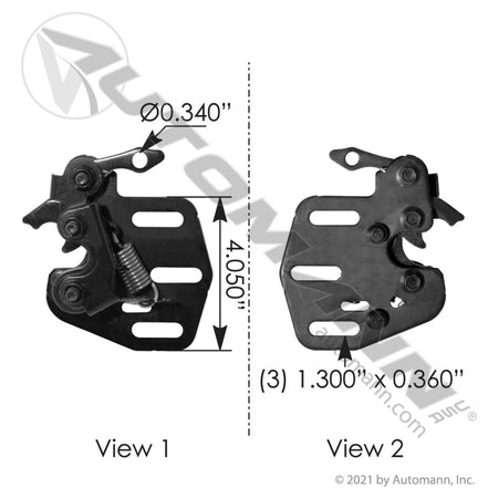 Volvo VNL LH Hood Latch (2018 - 2025) - Driver Side Security - Replaces 23941196 HLK2902 - Automann - FLEETPRO PARTS & TIRES