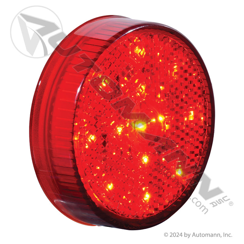 Reflex Marker & Clearance LED Light - 2-1/2 Inch Round Red 7-Diode - Trucklite 1052 G1002 571.LD11R7