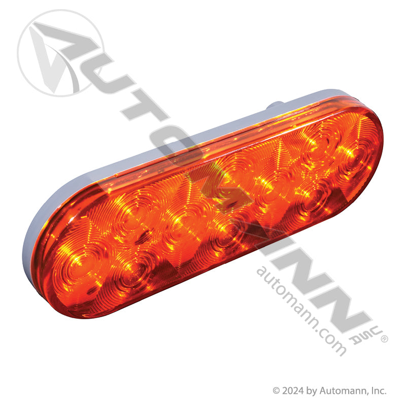 Front Park Turn LED Light - 6 Inch Oval Amber 10-Diode Weathertight - STL72AMB 571.LD66A10