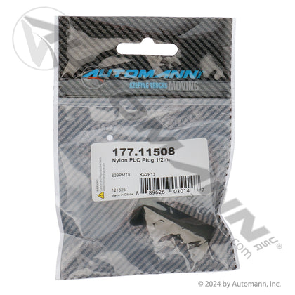 Nylon PLC Plug - DOT 1/2" Push-to-Connect Air Brake Port Plug - Parker 639PMT8 177.11508