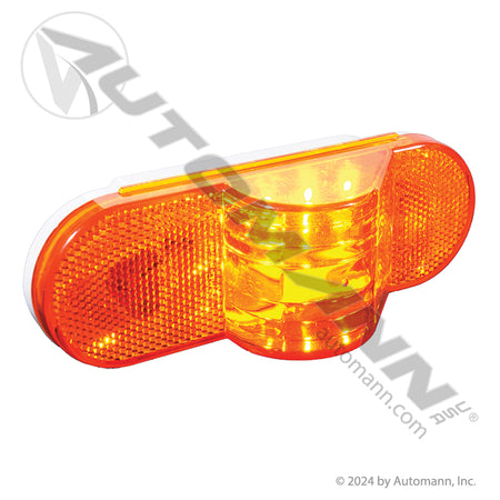 Midship Turn Signal LED Light - 6 Inch Oval Amber 8-Diode - STL75AB 351A 571.LD601A8