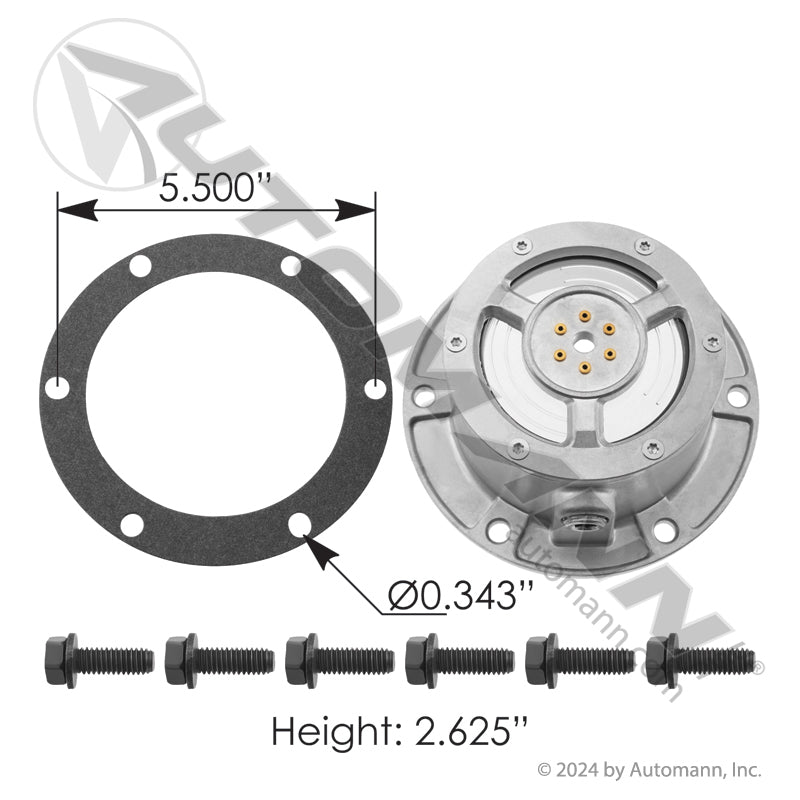 SKF PSI/MTIS Trailer Hub Cap Oil Fill - Meritor TN/TQ & Hendrickson HN Spindle - Meritor 31427-00 Stemco 343-4370 180.CR1846