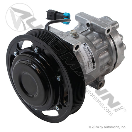 Everco HD A/C Compressor - OE Sanden SD7H15 Direct Mount 180mm 8-Groove Clutch - Volvo VNL 4732SAN EVR4732SAN