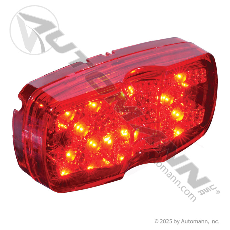 Bullseye Marker & Clearance LED Light - 2 x 4 in Red 12-Diode - Trucklite 2660 Grote G4602 571.LD26R12